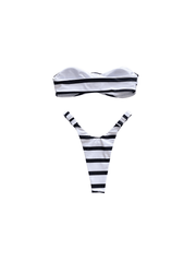 Melissa Stripe Flower Bikini Two Piece Set