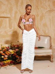 Aelunara Spaghetti Flower Top