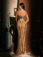 Aeris Acrylic Split Maxi Dress