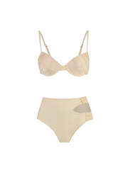 Aglaia Fringe Bikini Three Piece Set