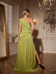 Agrippa One Shoulder Split Maxi Dress