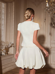 Ailith Short Sleeve Bud Skirt Set