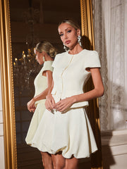 Ailith Short Sleeve Bud Skirt Set