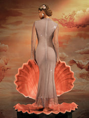 Aingeal Long Sleeve Crystal Maxi Dress