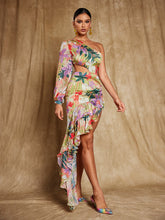 Aiyana One Shoulder Floral Maxi Dress In Multi