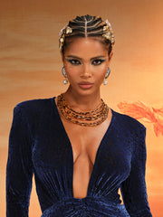 Akantha Multi Layered Leopard Necklace