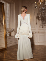 Akeelah Flare Sleeve Tie Up Maxi Dress