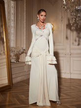 Akeelah Flare Sleeve Tie Up Maxi Dress