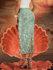 Akeem Sequin Mermaid Scale Skirt