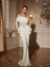 Akifumi Off Sleeve Ruched Maxi Dress