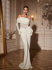 Akifumi Off Sleeve Ruched Maxi Dress