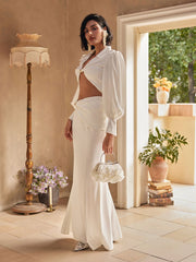 Akinola Long Sleeve Skirt Set