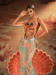 Alake Halterneck Gemstone Beaded Bralette