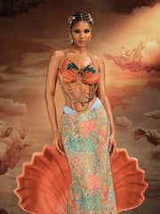 Alake Halterneck Gemstone Beaded Bralette