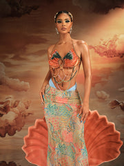 Alake Halterneck Gemstone Beaded Bralette