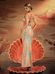 Alaqua Printed Swimwear Two Piece Set