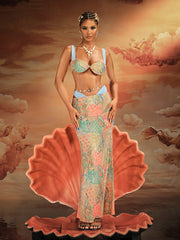 Alaqua Printed Swimwear Two Piece Set