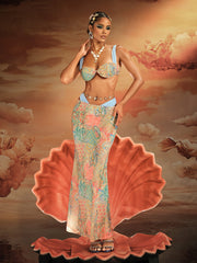 Alaqua Printed Swimwear Two Piece Set