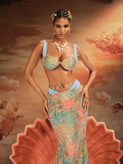 Alaqua Printed Swimwear Two Piece Set