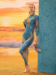 Albie Floral Rhinestone Jumpsuit