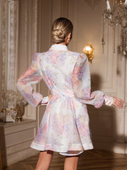 Alecto Long Sleeve Floral Mini Dress