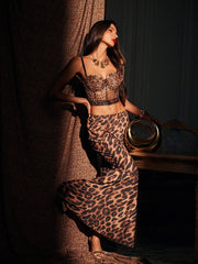Alexander Leopard Print Skirt