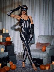 Amalia Diamante Jumpsuit In Black