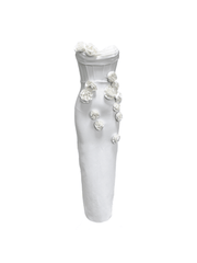 Arushi Strapless Flower Bandage Dress