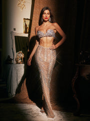 Avelira Spaghetti Embellished Skirt Set