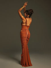 Barron Twisted Cutout Skirt Set