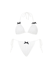 Brako Bow Bikini Two Piece Set In White