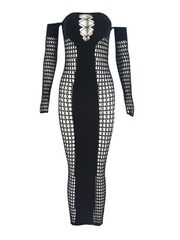 Brynviel Off Shoulder Cutout Midi Dress