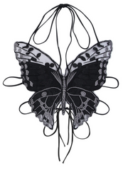 Bryxar Halterneck Lace Up Butterfly Top