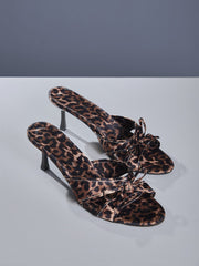 Cabau Bow Leopard Sandals