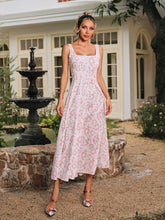 Caelyr Sleeveless Floral Printed Midi Dress