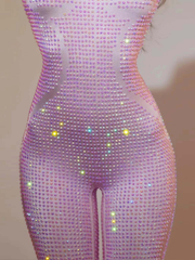 Chaylee Long Sleeve Rhinestone Jumpsuit