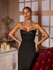 Dajuan Strapless Cutout Bandage Maxi Dress