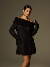 Dexter Long Sleeve Button Up Blazer Dress