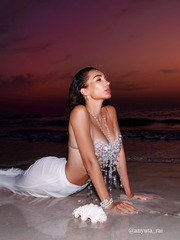 Didrika Fringe Gemstone Beaded Bralette