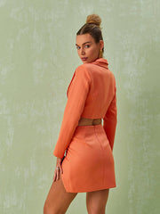 Doe Button Blazer Three Piece Set