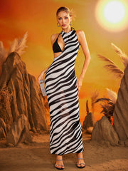 Drazelle Sleeveless Cutout Maxi Dress