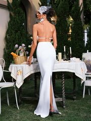 Eckhart Halterneck Flower Skirt Set