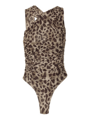 Elemer Leopard Ruched Bodysuit