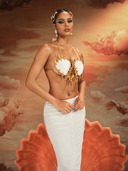 Elowynn Halterneck Shell Armor Top