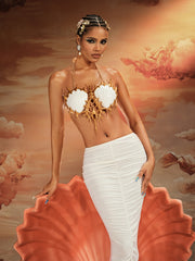 Elowynn Halterneck Shell Armor Top