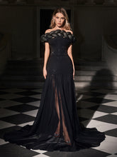 Elyxra Off Shoulder Rhinestone Skirt Set