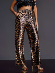 Enabarri Leopard Satin Pants