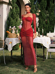 Eorlland Long Sleeve Ruched Skirt Set