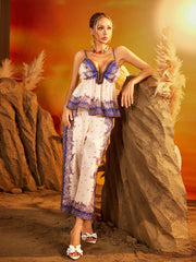 Ezmir Spaghetti Printed Pants Set