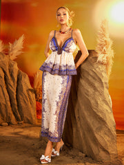 Ezmir Spaghetti Printed Pants Set